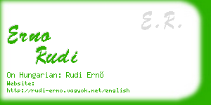 erno rudi business card