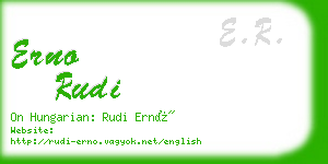 erno rudi business card